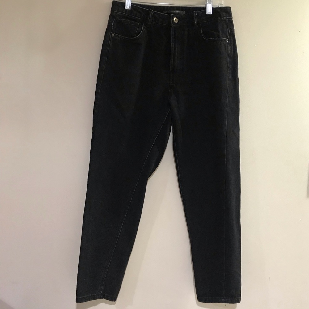 Zara Black High-Waist Slim Jeans